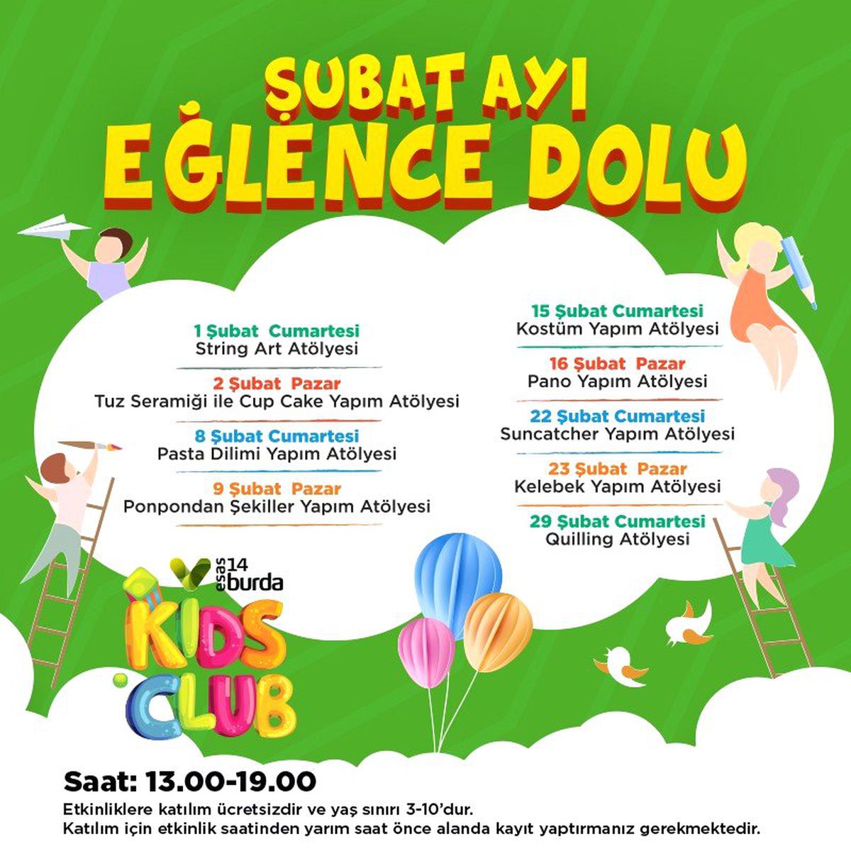 14 Burda AVM\'de Şubat ayı eğlence dolu