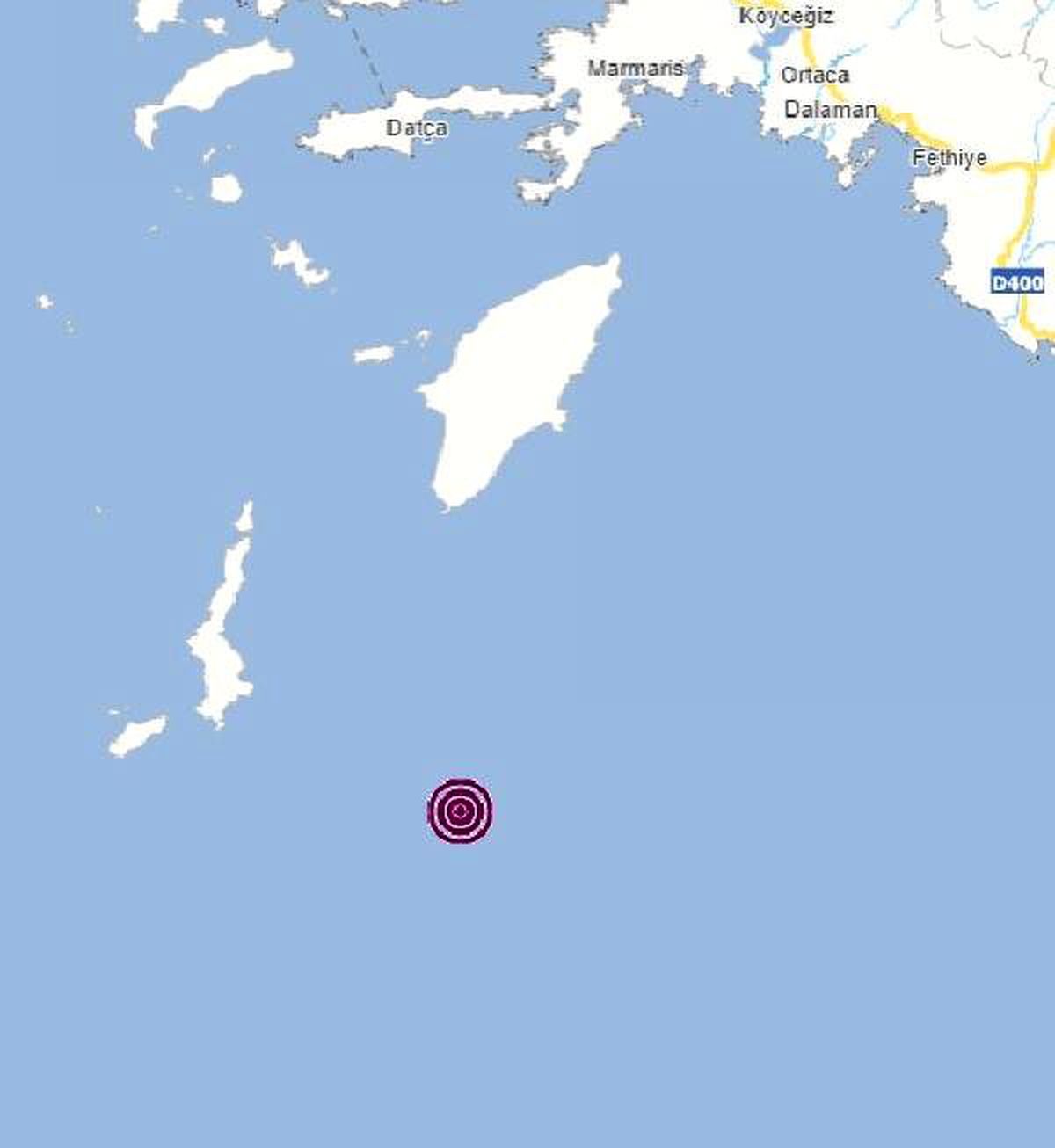 Akdeniz\'de 5.4 ve 4.4 büyüklüğünde iki deprem