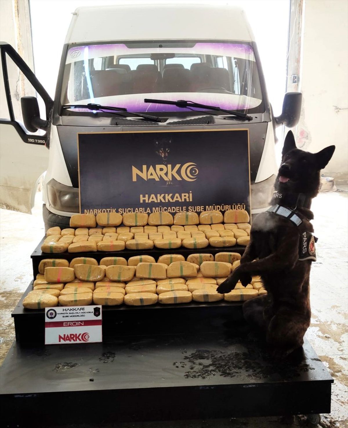 Hakkari\'de 55 kilo 432 gram eroin ele geçirildi