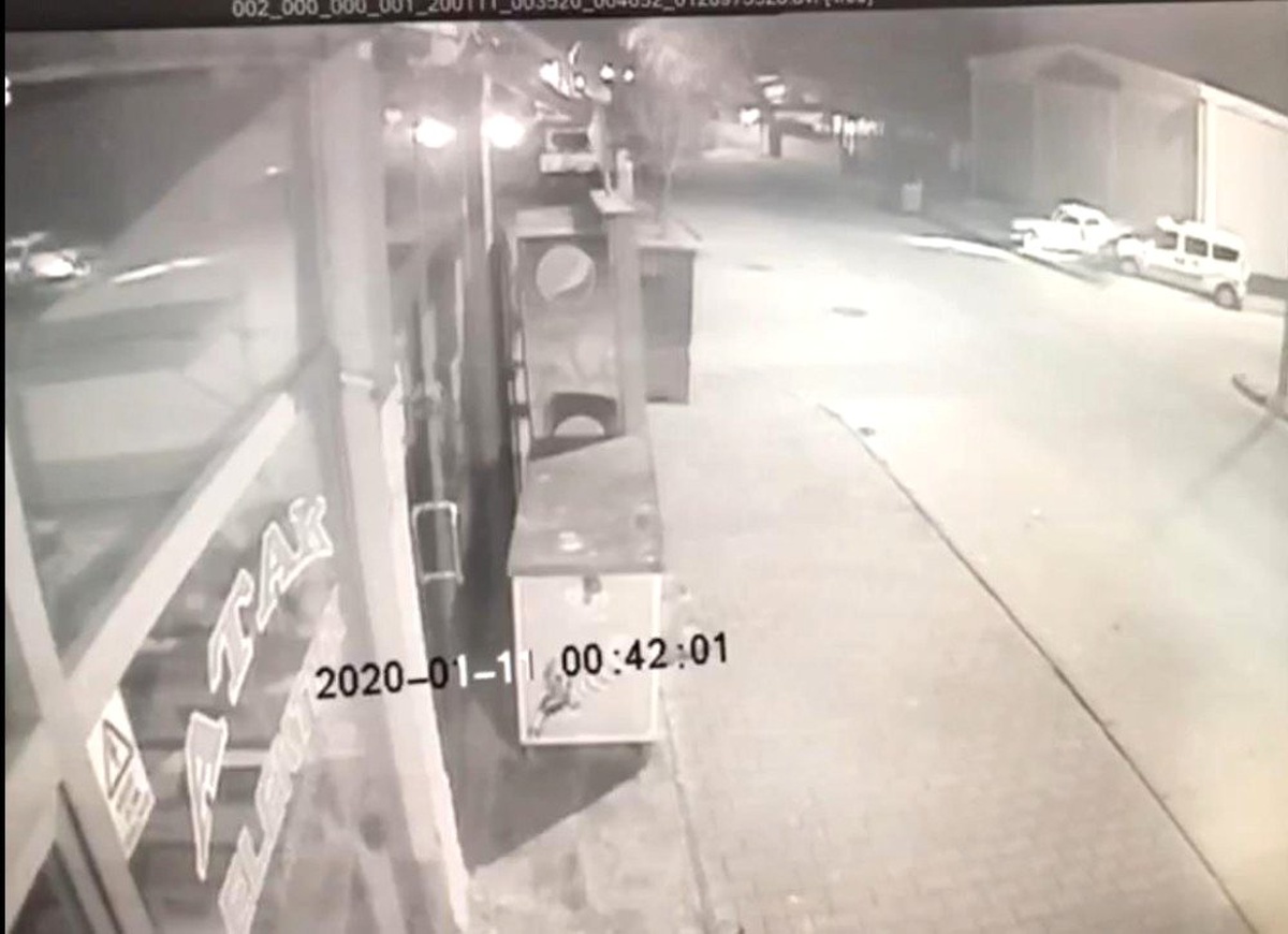 Niğde\'deki polis otosunun kazası kamerada