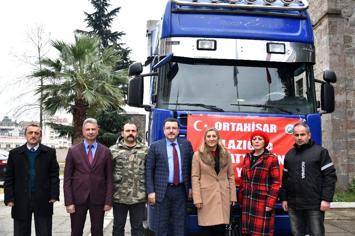 Ortahisar\'ın yardım tırı yola çıktı
