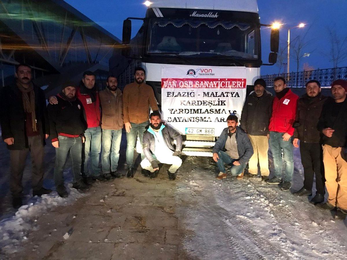 Van OSB\'den Elazığ ve Malatya\'ya destek