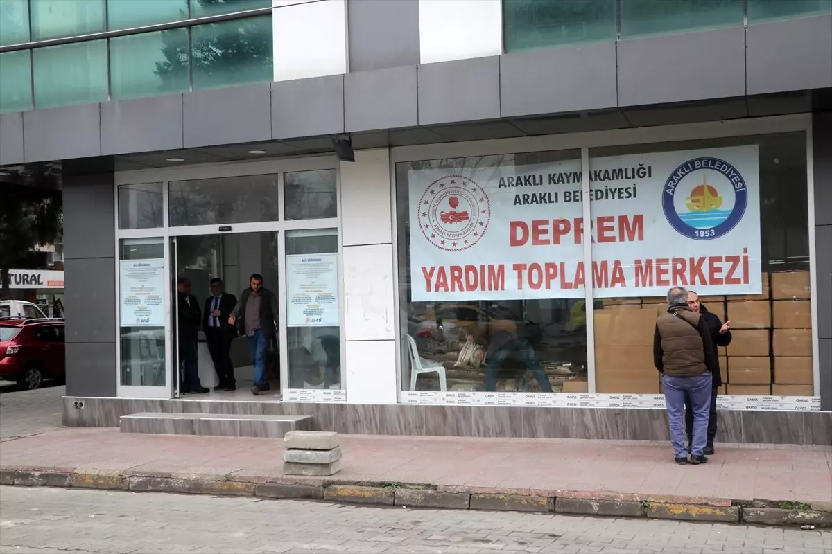 Araklı\'dan, deprem bölgesine yardım kampanyası