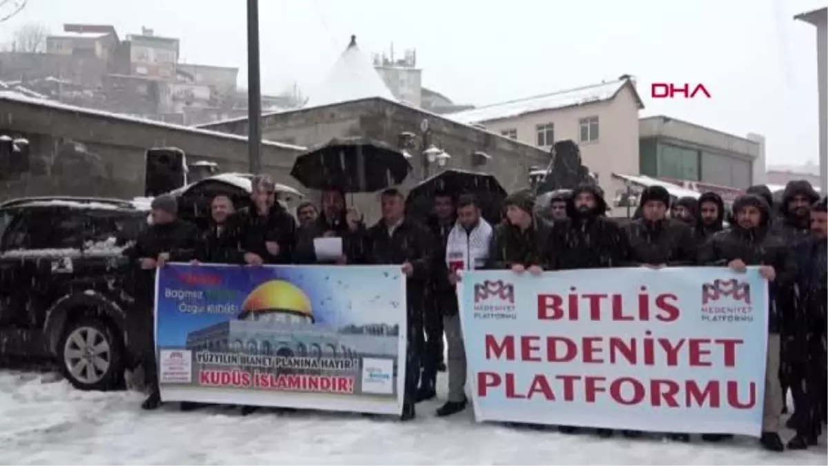 Bitlis\'te stk\'lar trump\'ın \'yüzyılın anlaşması\' açıklamasını protesto etti