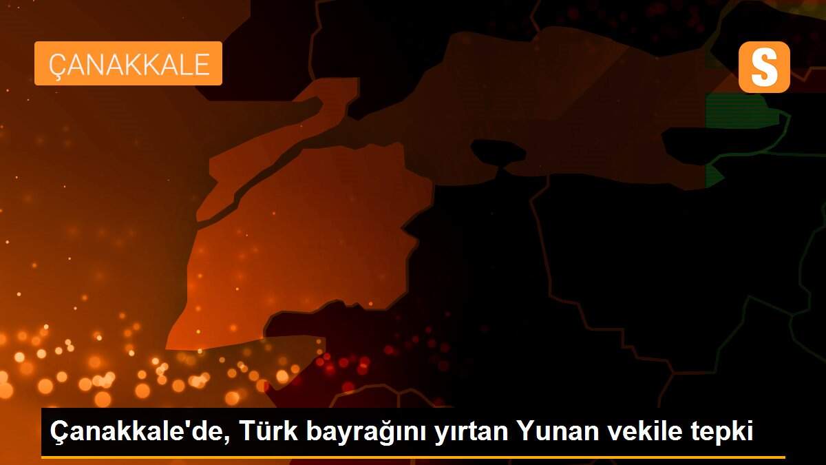 Çanakkale\'de, Türk bayrağını yırtan Yunan vekile tepki
