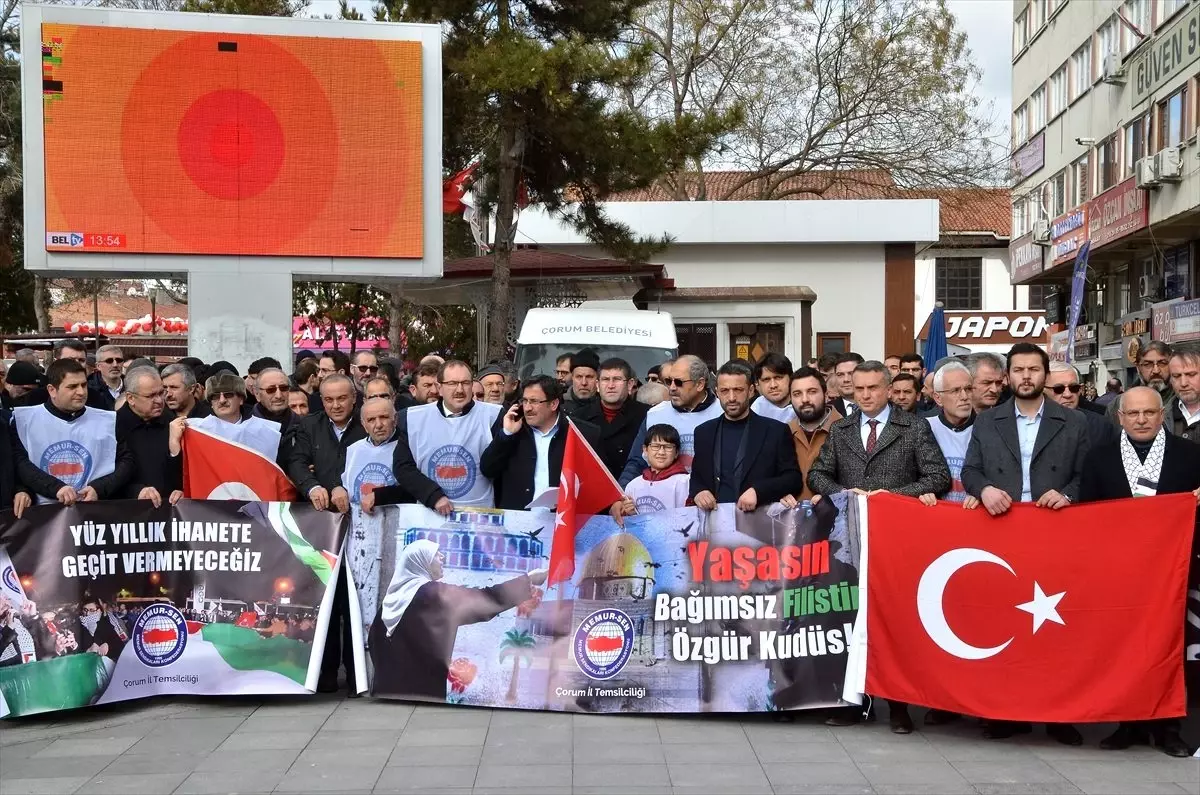 Çorum ve Amasya\'da Trump\'ın sözde barış planı protesto edildi