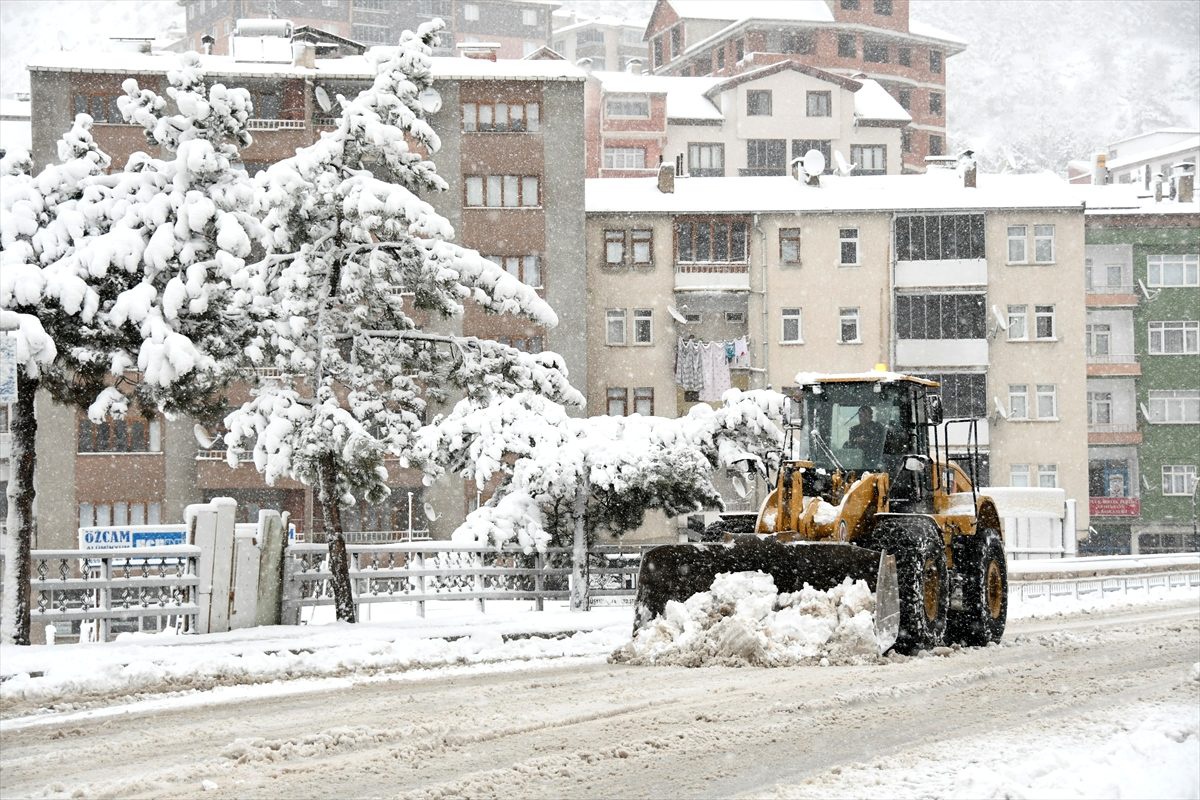 Gümüşhane, Giresun ve Ordu\'da kar yağışı etkili oluyor