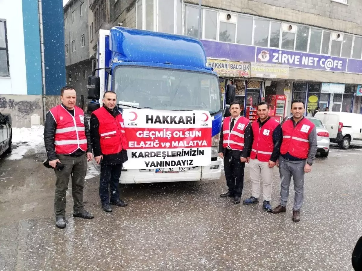 Hakkari\'den Elazığ ve Malatya\'ya yardım eli