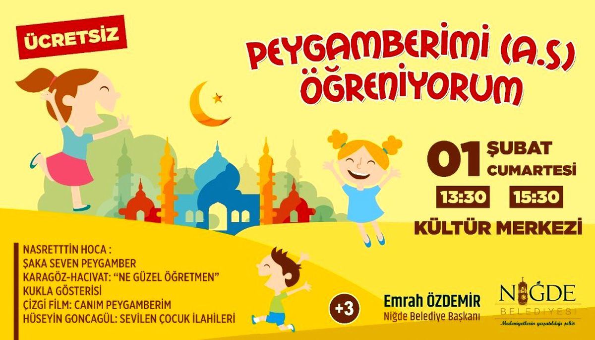 Niğde Belediyesi çocuklar için ücretsiz gösteri düzenliyor