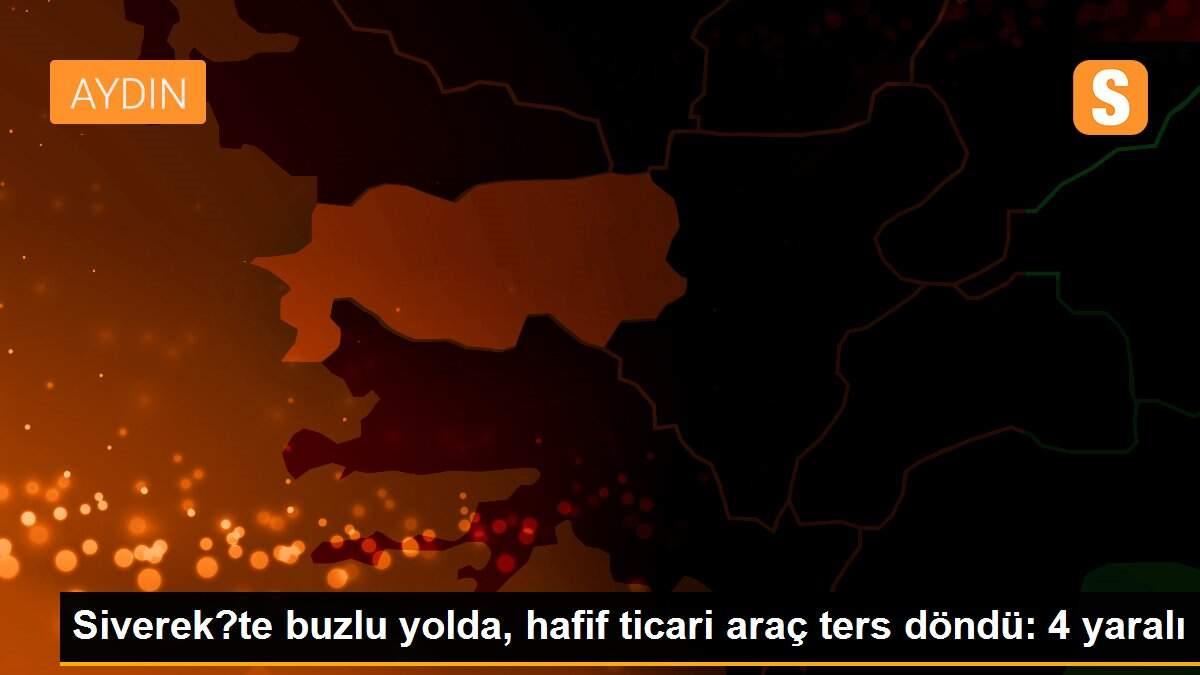 Siverek?te buzlu yolda, hafif ticari araç ters döndü: 4 yaralı