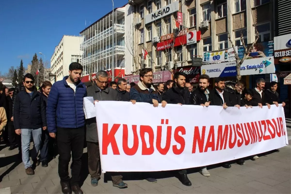 Uşak\'tan Kudüs için destek tekbirleri yükseldi