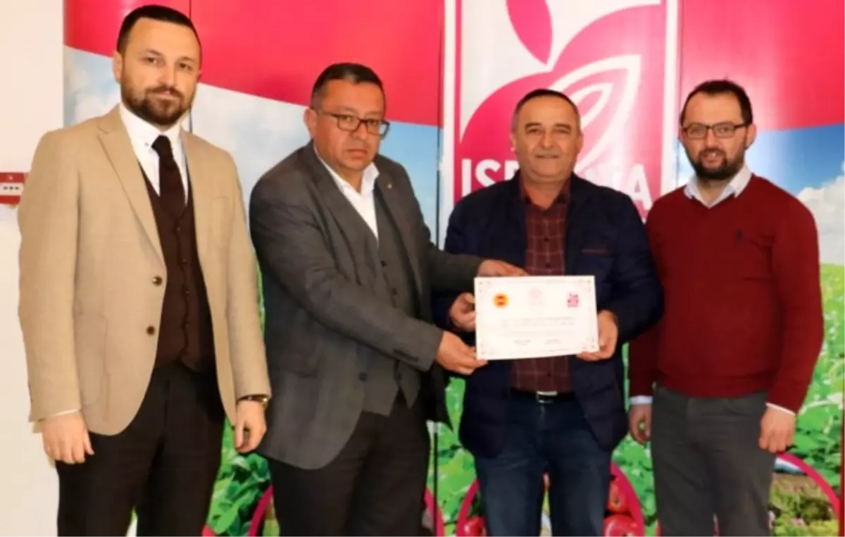 Isparta Borsası\'ndan Cİ Tescil belgesi alan şirkete belgesi verildi