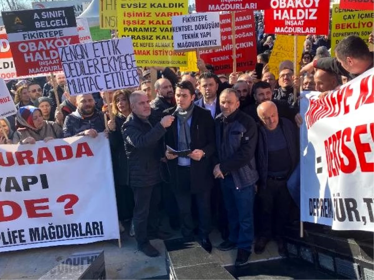 Kadıköy\'de kentsel dönüşüm mağdurlarından eylem