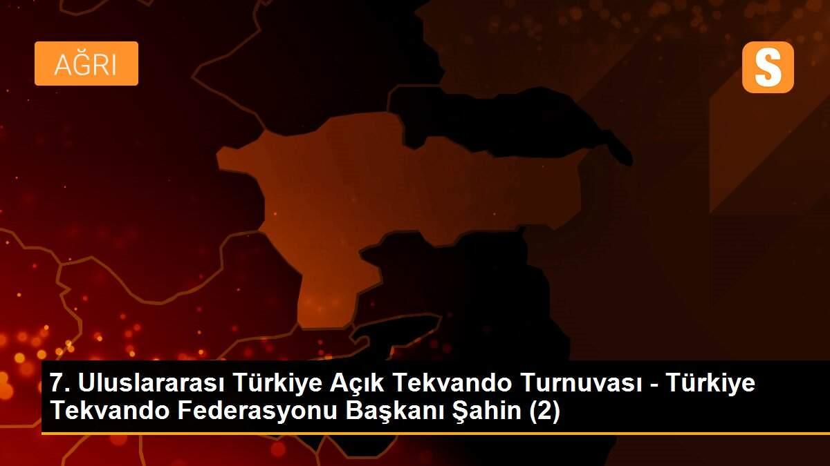 7. Uluslararası Türkiye Açık Tekvando Turnuvası - Türkiye Tekvando Federasyonu Başkanı Şahin (2)