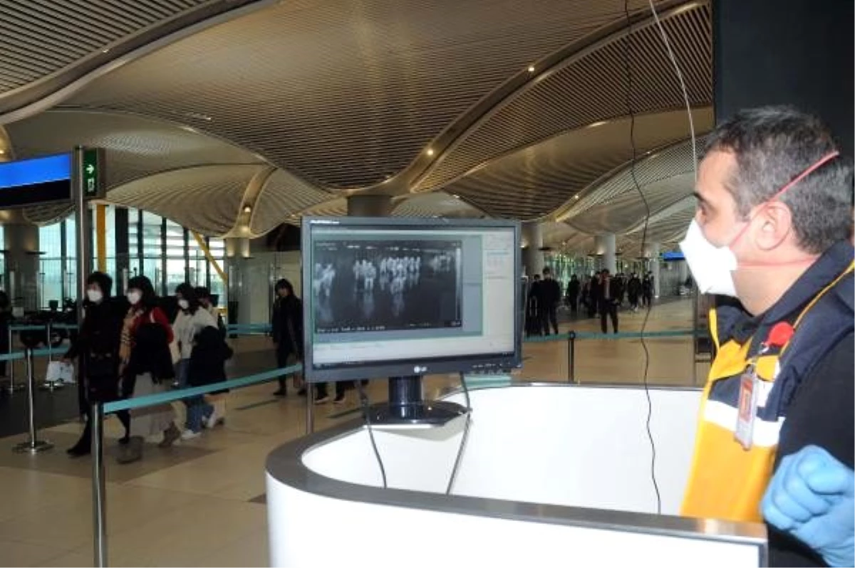 İstanbul Havalimanı\'nda Uzakdoğu\'dan gelen yolcular termal kamerada incelendi