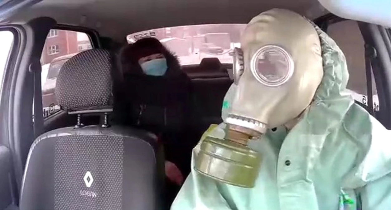Rus taksiciler ise korona virüse karşı böyle önlem aldı