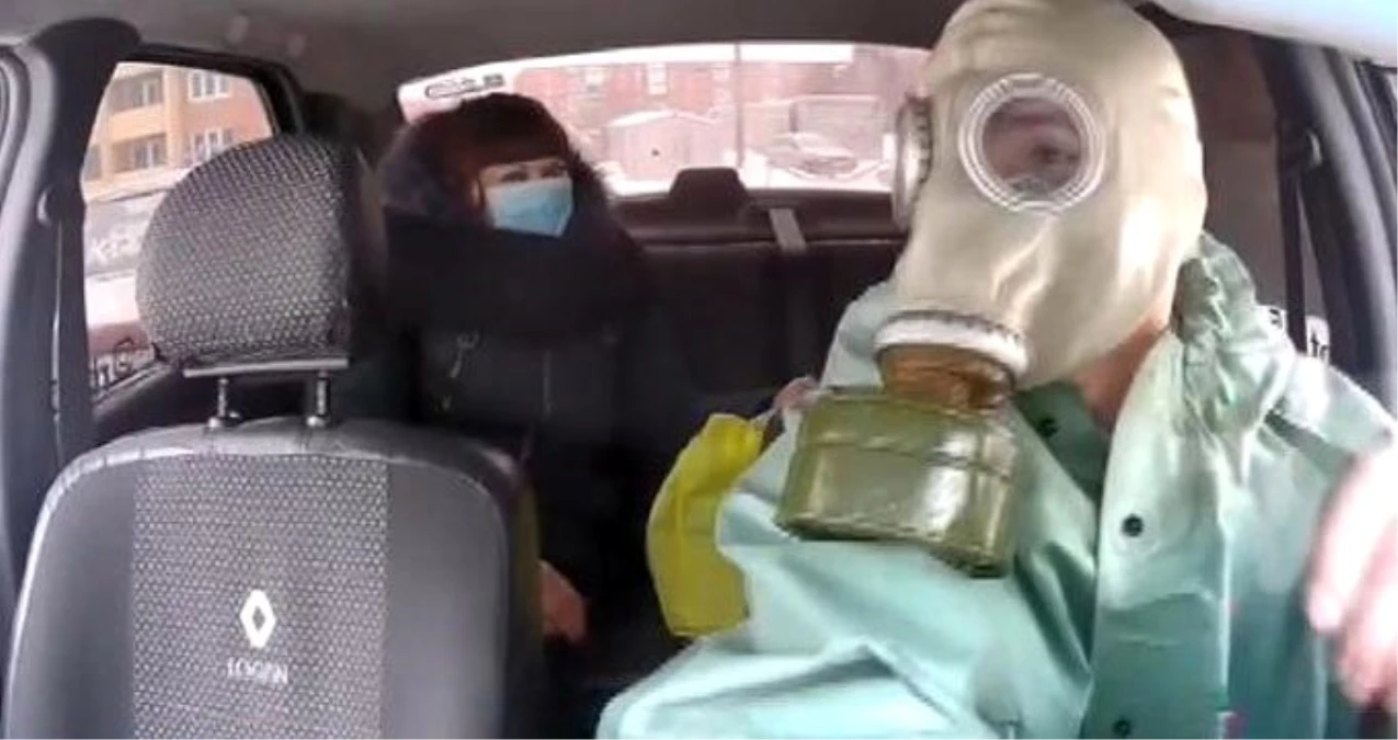 Rusya\'da taksi şoförü müşterilerine \'koronavirüs\' şakası yaptı