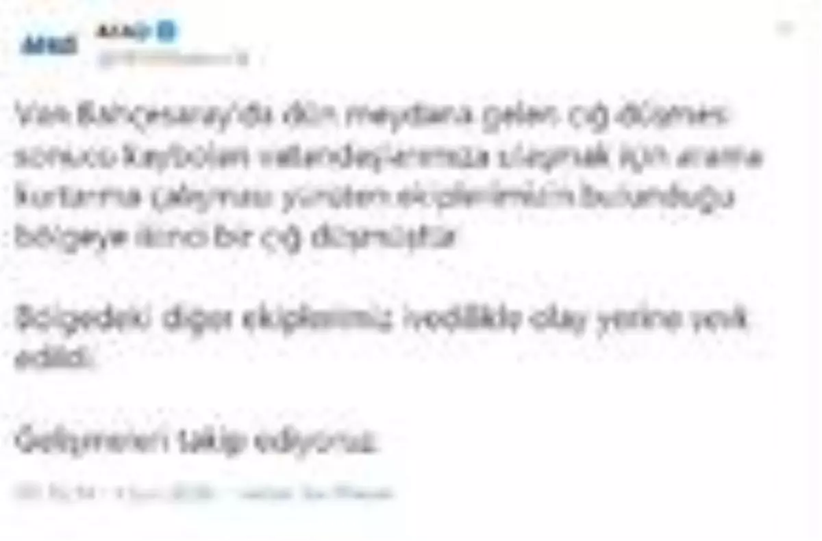 AFAD: Van\'da 2\'nci çığ düştü, ekiplerimiz olay yerine gönderildi