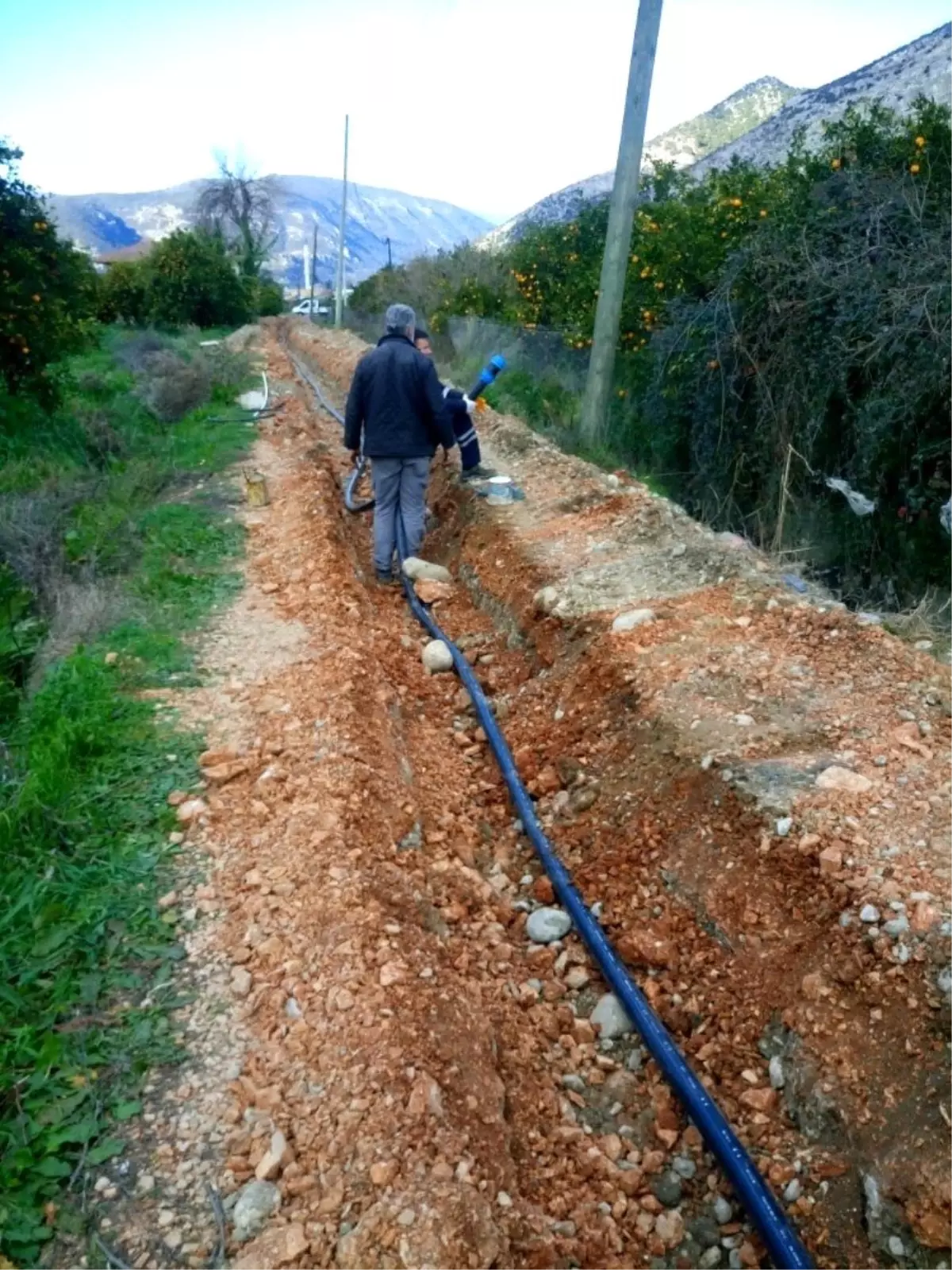 Finike Yuvalar\'a yeni içme suyu hattı