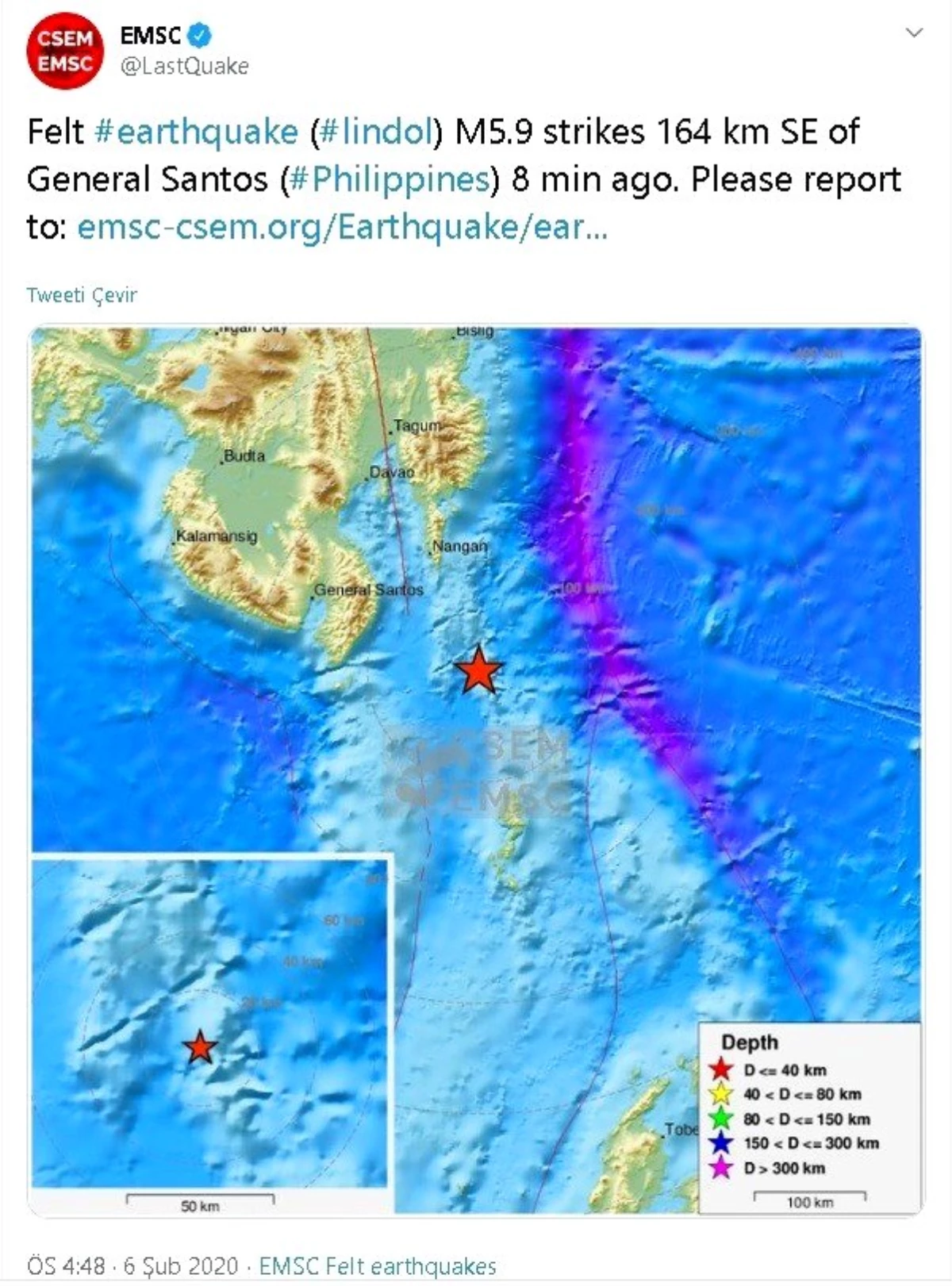 Filipinler\'de 6.0 büyüklüğünde deprem