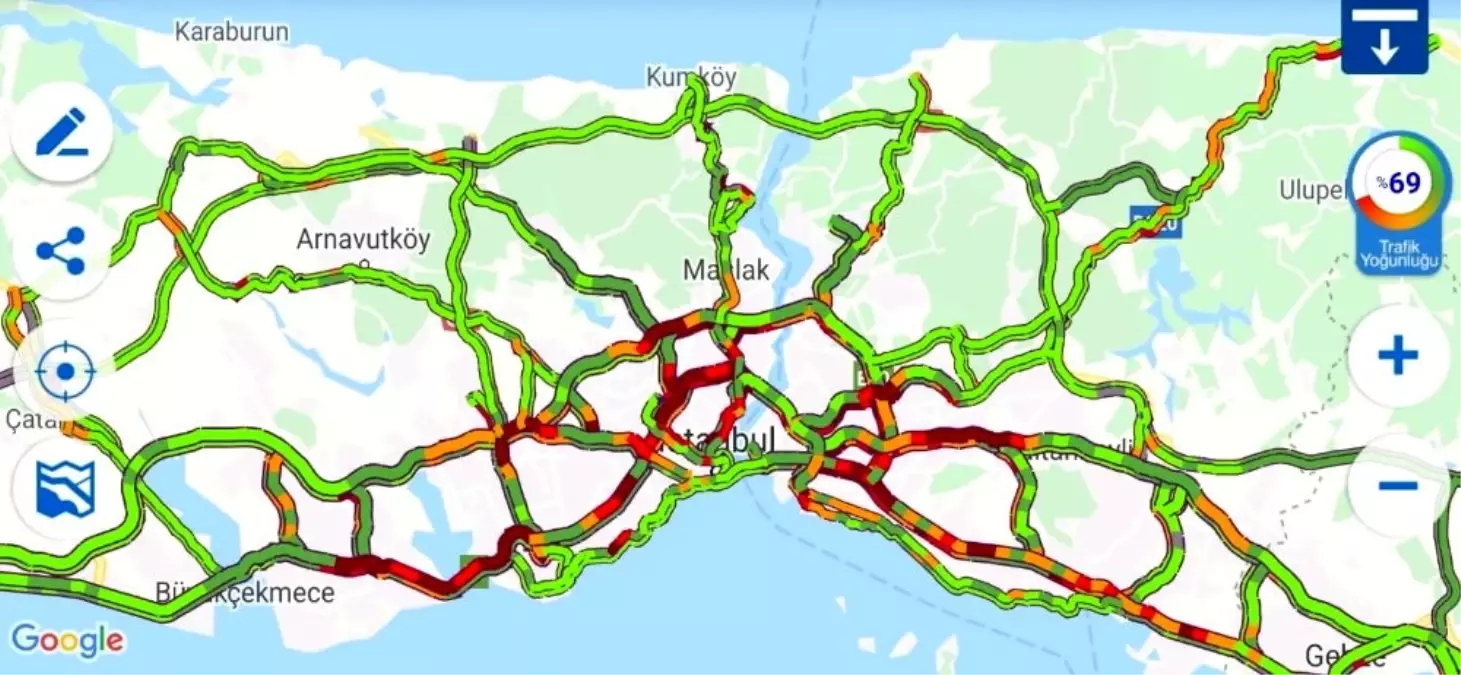 İstanbul\'da trafik yoğunluğu