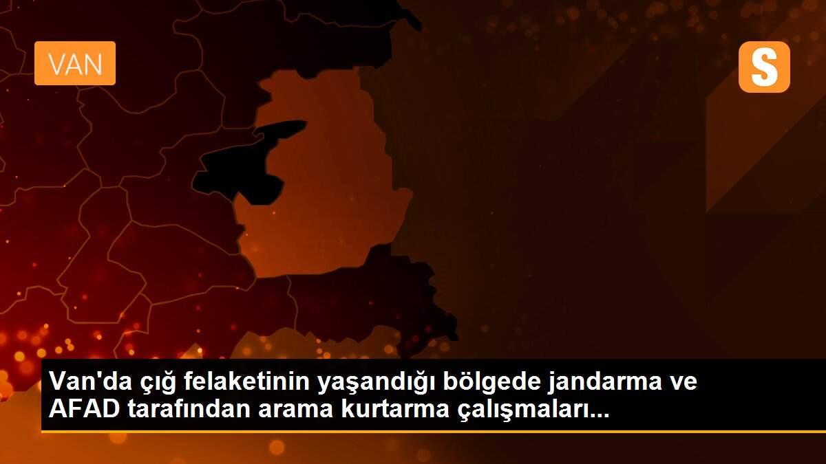 Van\'da çığ felaketinin yaşandığı bölgede jandarma ve AFAD tarafından arama kurtarma çalışmaları...