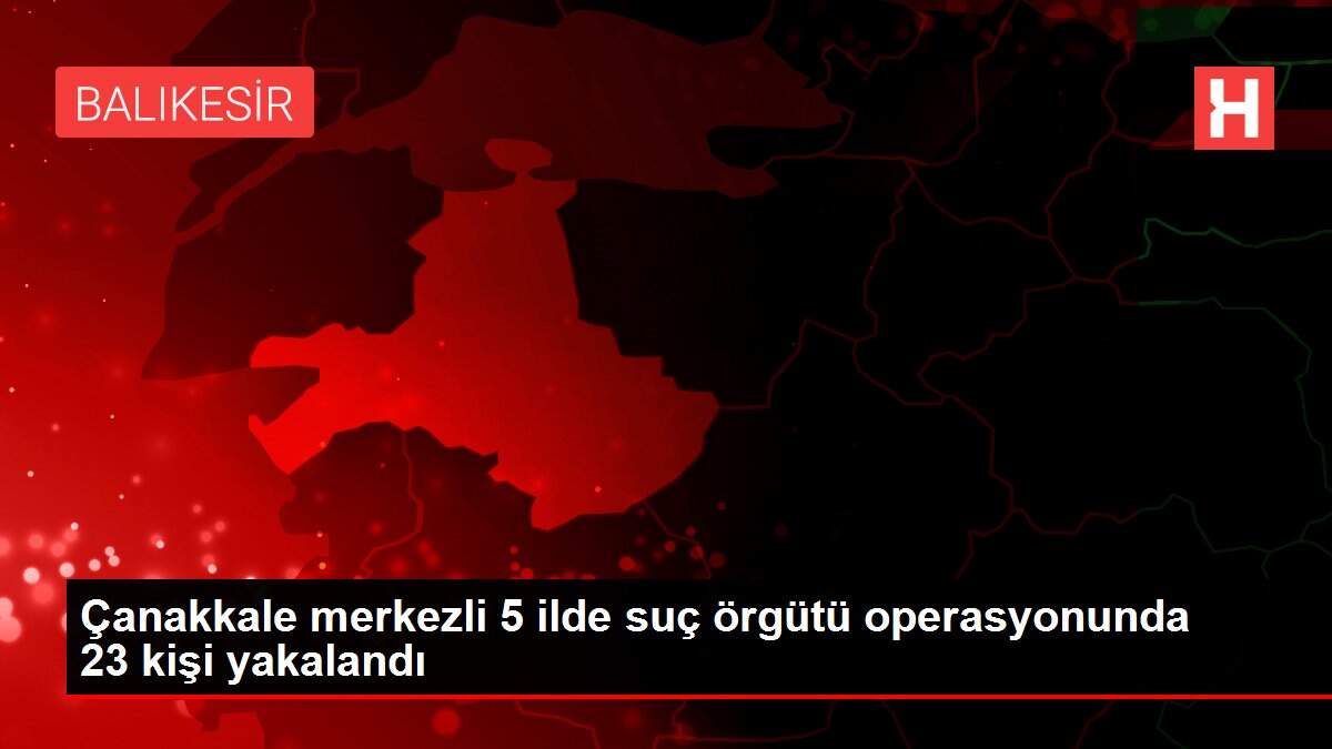 Çanakkale merkezli 5 ilde suç örgütü operasyonunda 23 kişi yakalandı