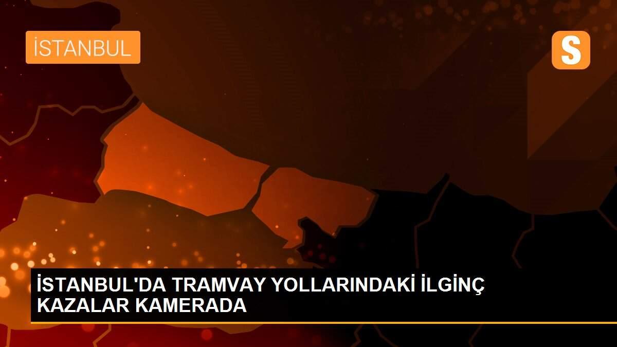 İSTANBUL\'DA TRAMVAY YOLLARINDAKİ İLGİNÇ KAZALAR KAMERADA