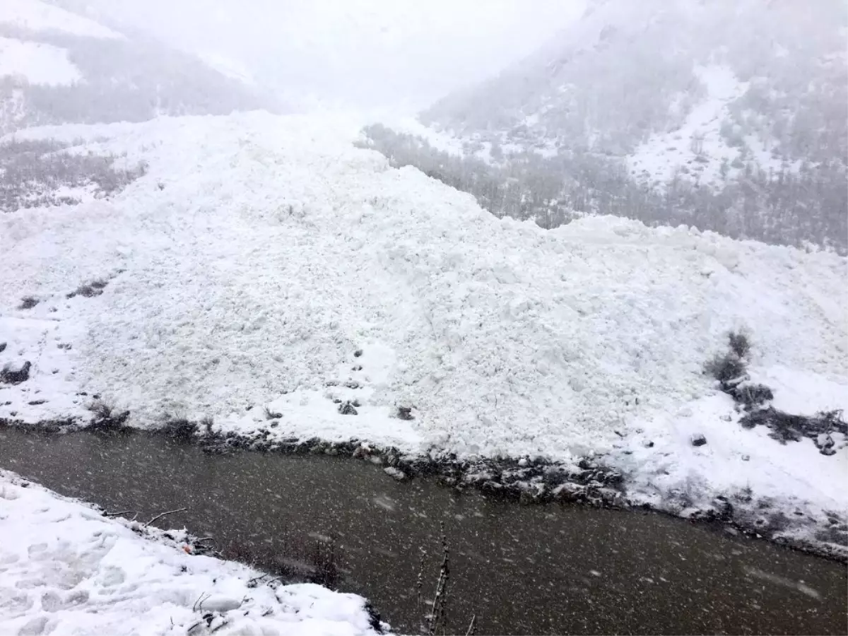 Şırnak\'ta çığ düşme anı kamerada