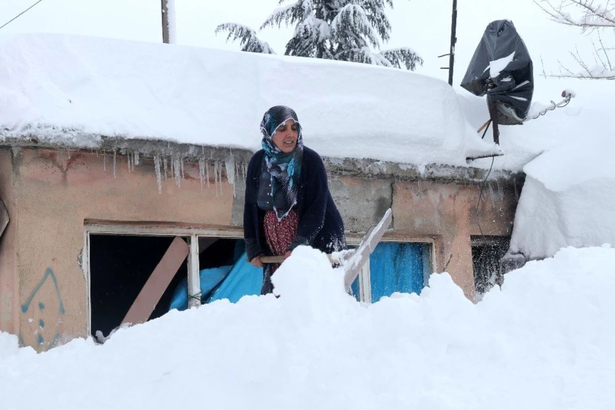 Bitlis\'te evler ve araçlar kara gömüldü