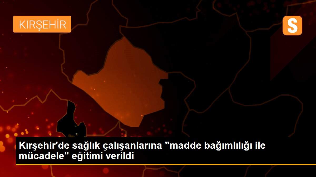 Kırşehir\'de sağlık çalışanlarına "madde bağımlılığı ile mücadele" eğitimi verildi