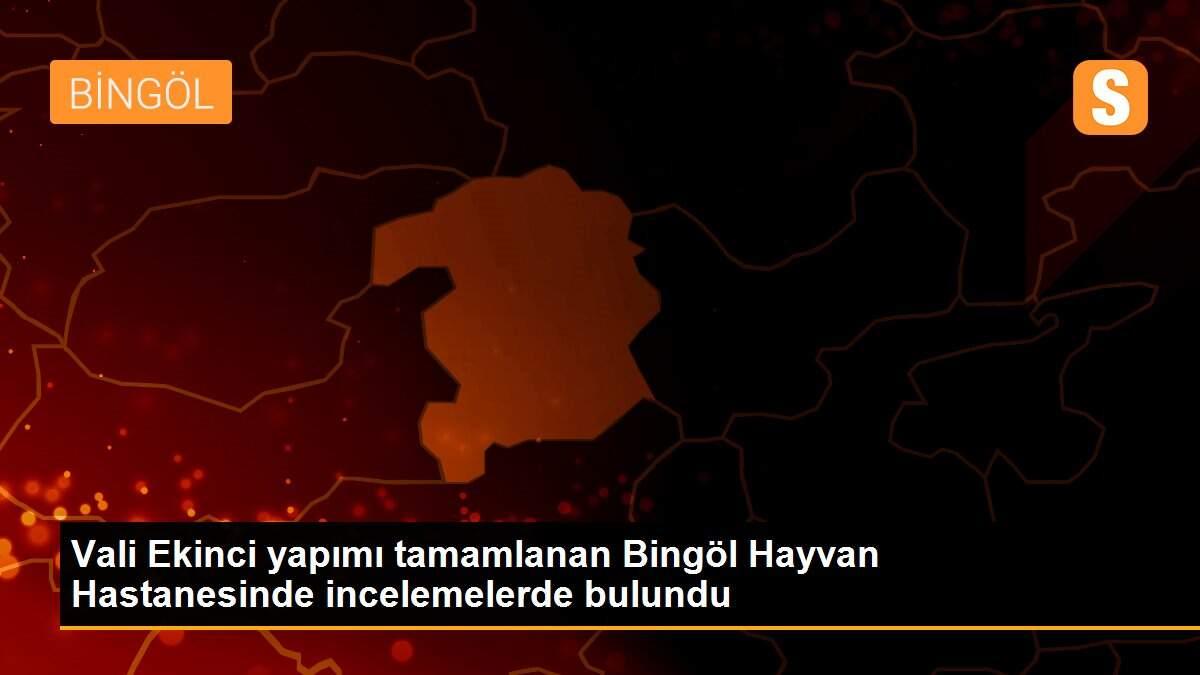 Vali Ekinci yapımı tamamlanan Bingöl Hayvan Hastanesinde incelemelerde bulundu