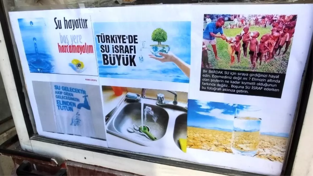 Burhaniyeli simitçi su israfına dikkat çekti