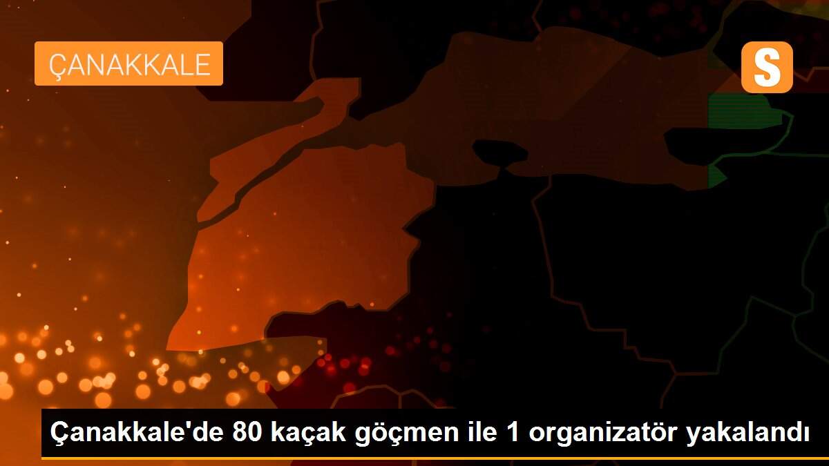 Çanakkale\'de 80 kaçak göçmen ile 1 organizatör yakalandı