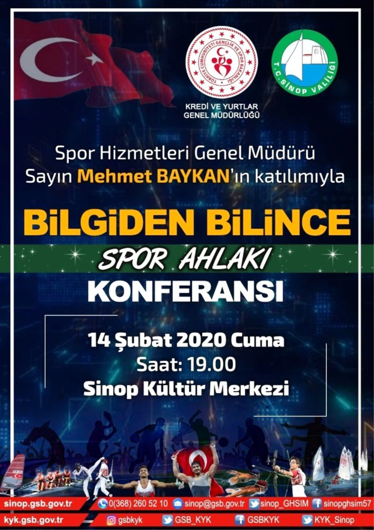 Sinop\'ta "Bilgiden Bilince Spor Ahlakı Konferansı" yapılacak