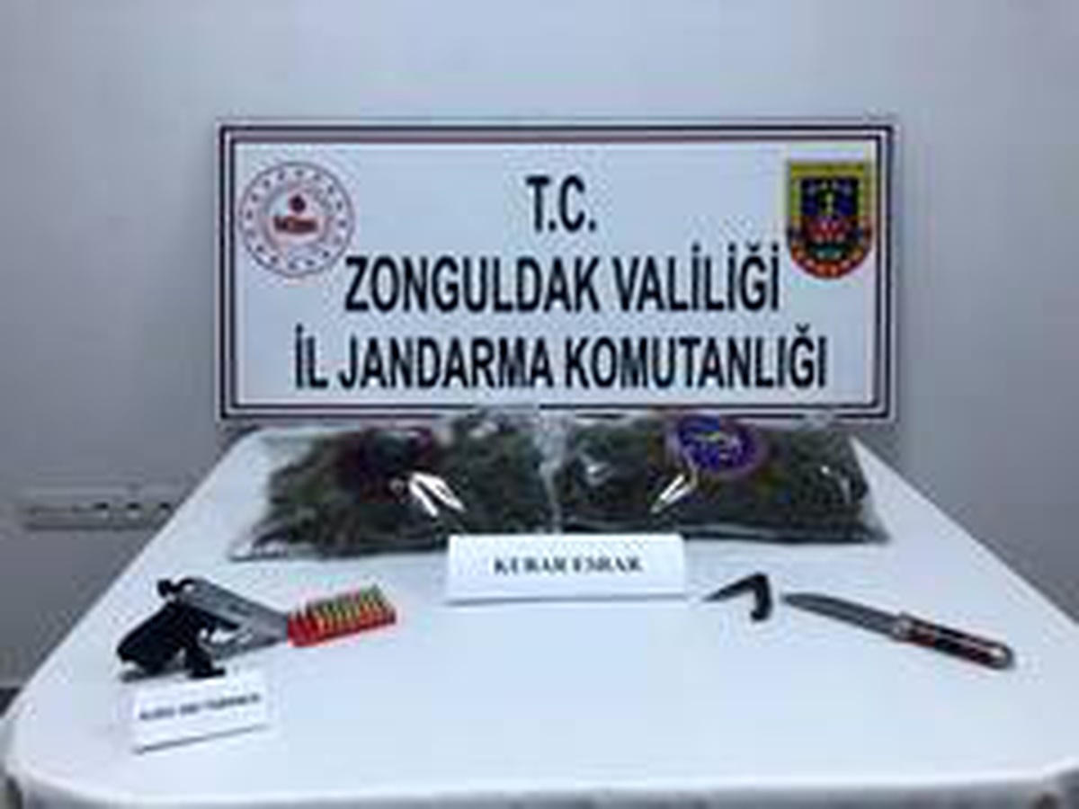 Zonguldak\'ta 1 kilogram esrar ele geçirildi