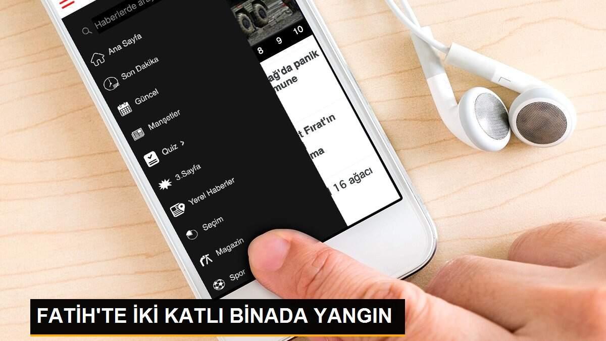 FATİH\'TE İKİ KATLI BİNADA YANGIN