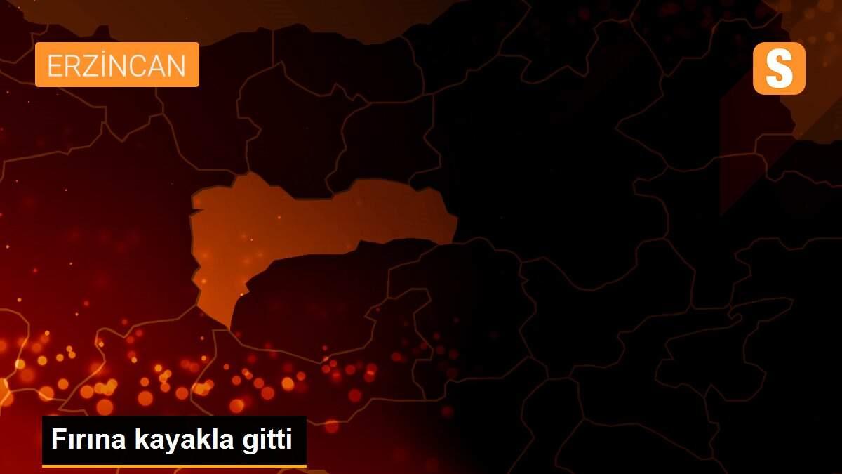 Fırına kayakla gitti