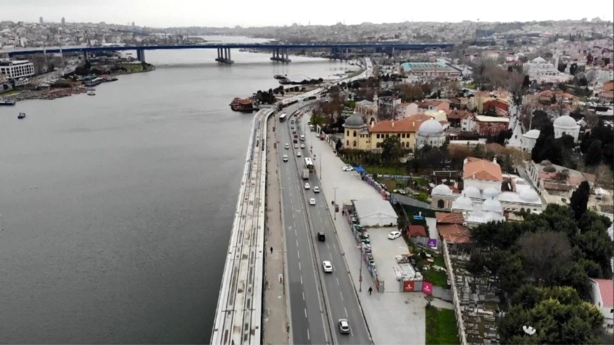 (Özel) Eminönü-Alibeyköy Tramvay Hattı\'nda çalışmalar durma noktasına geldi