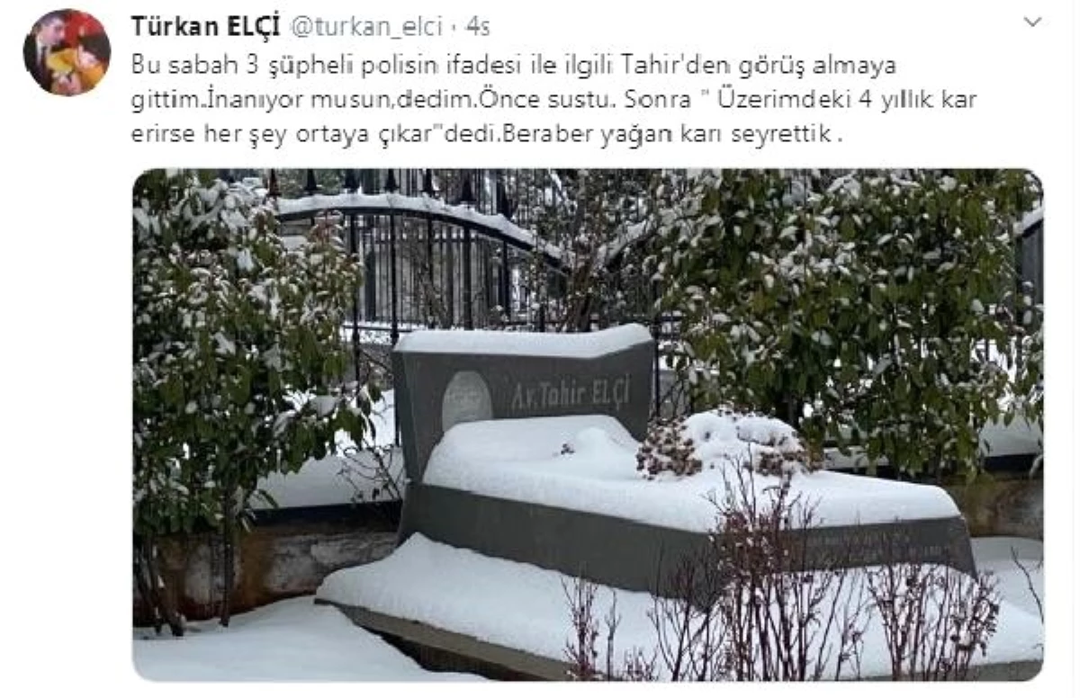 Türkan Elçi, 3 polisin ifadelerinin alındığını öğrenince eşinin mezarını ziyaret etti