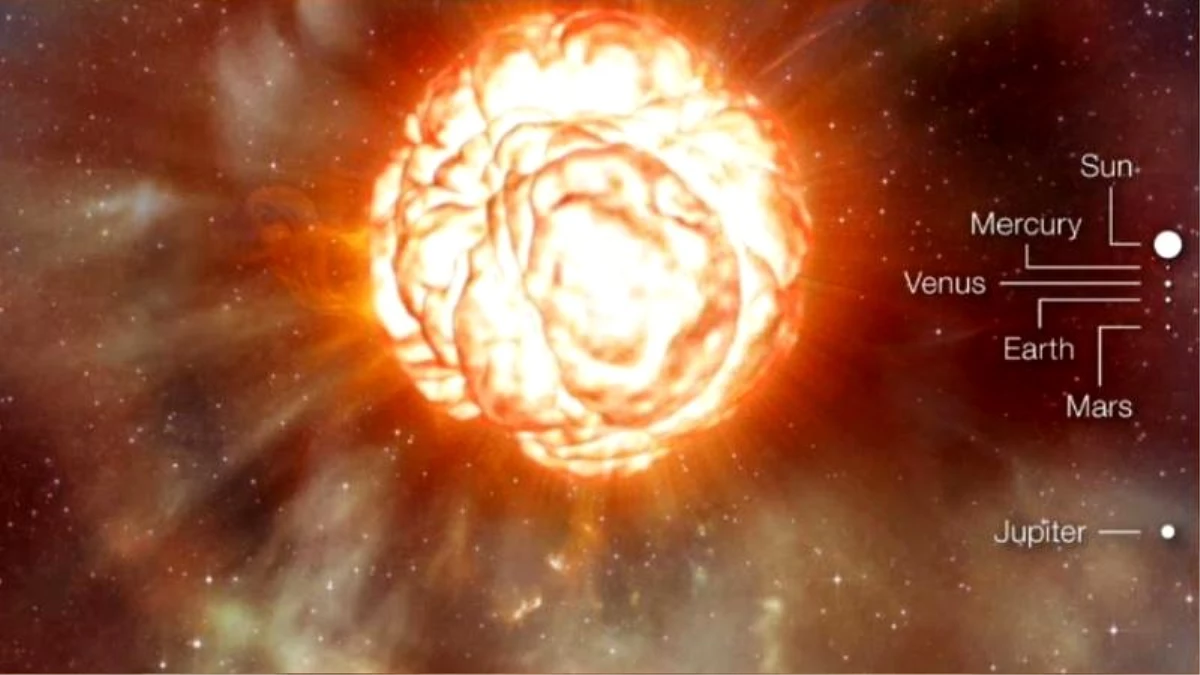 "Güneş\'ten 1000 kat daha büyük olan Betelgeuse yıldızı yakında patlayabilir"