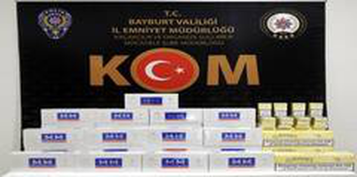 Bayburt\'ta 316 paket gümrük kaçağı sigara ele geçirildi
