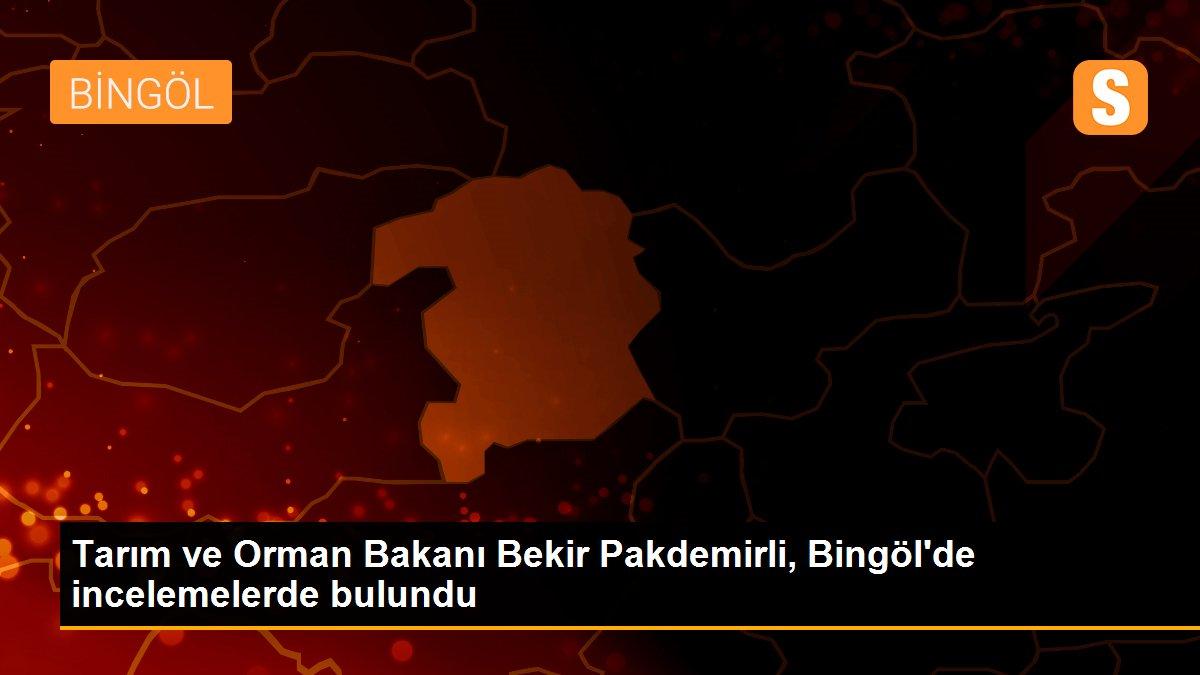 Tarım ve Orman Bakanı Bekir Pakdemirli, Bingöl\'de incelemelerde bulundu