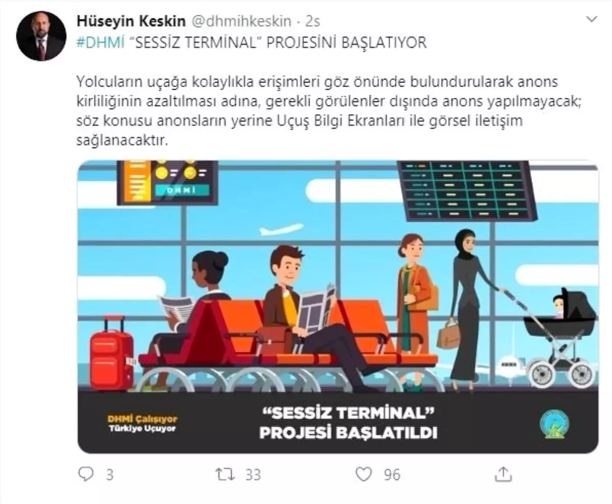 Havalimanlarında \'sessiz terminal\' dönemine geçiliyor