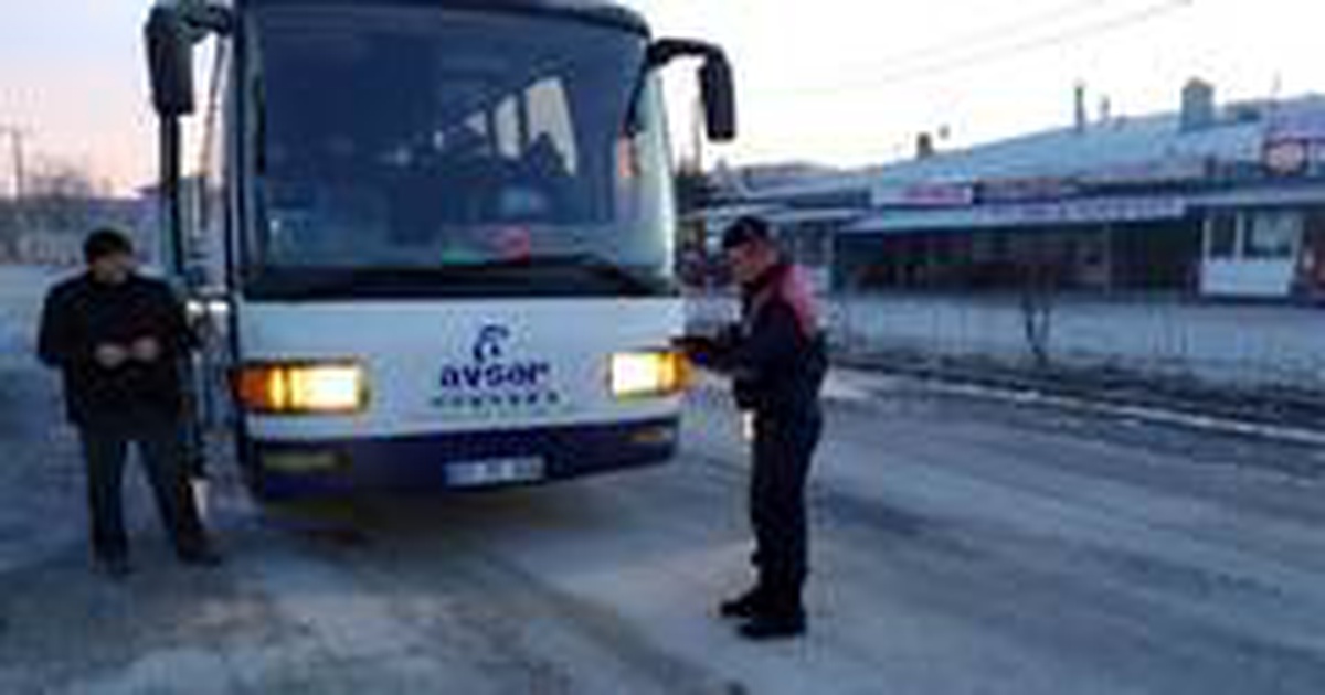 Bolvadin\'de işçi servisleri denetlendi