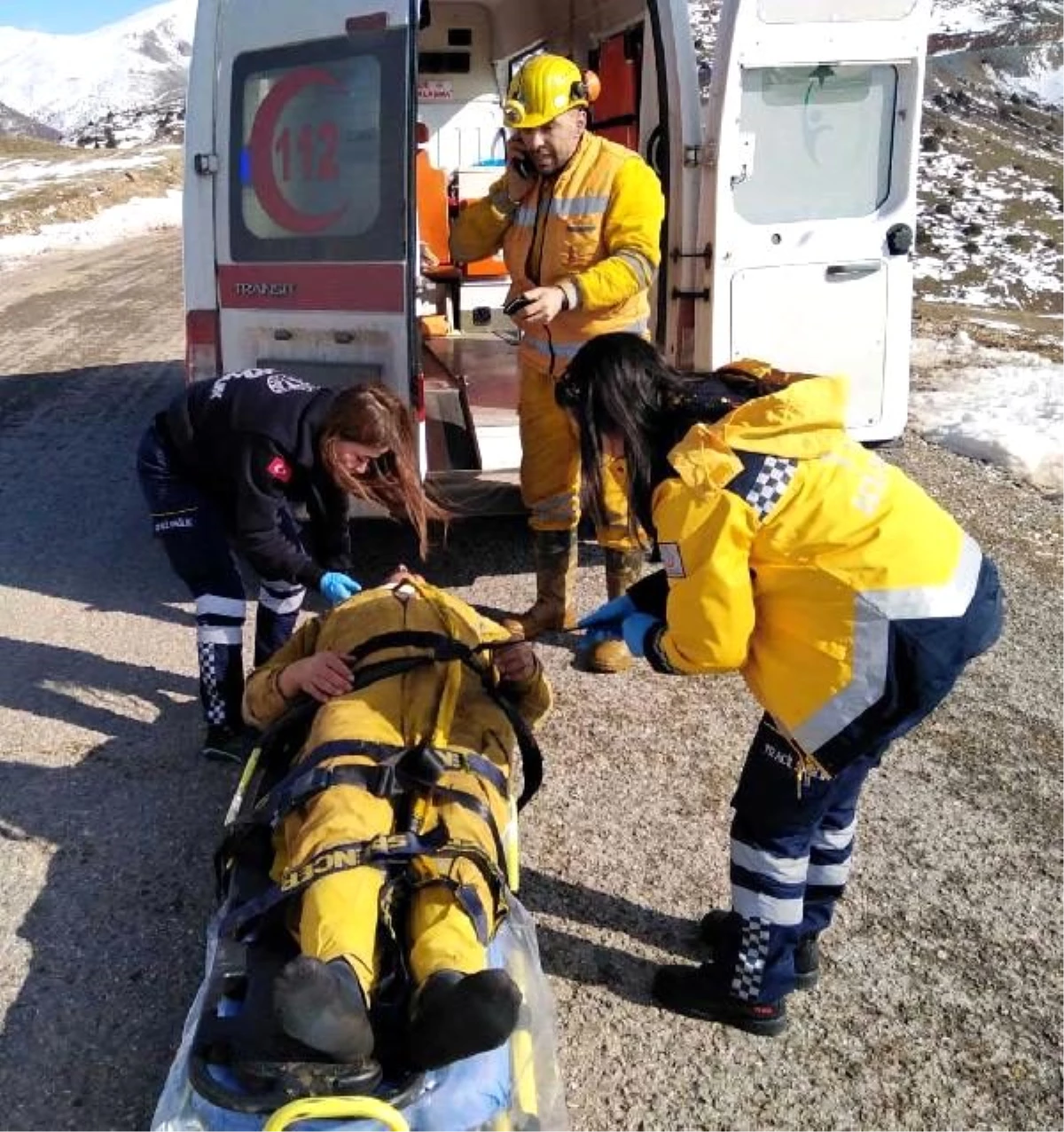Kayseri\'de maden ocağında sıkışan işçi yaralandı