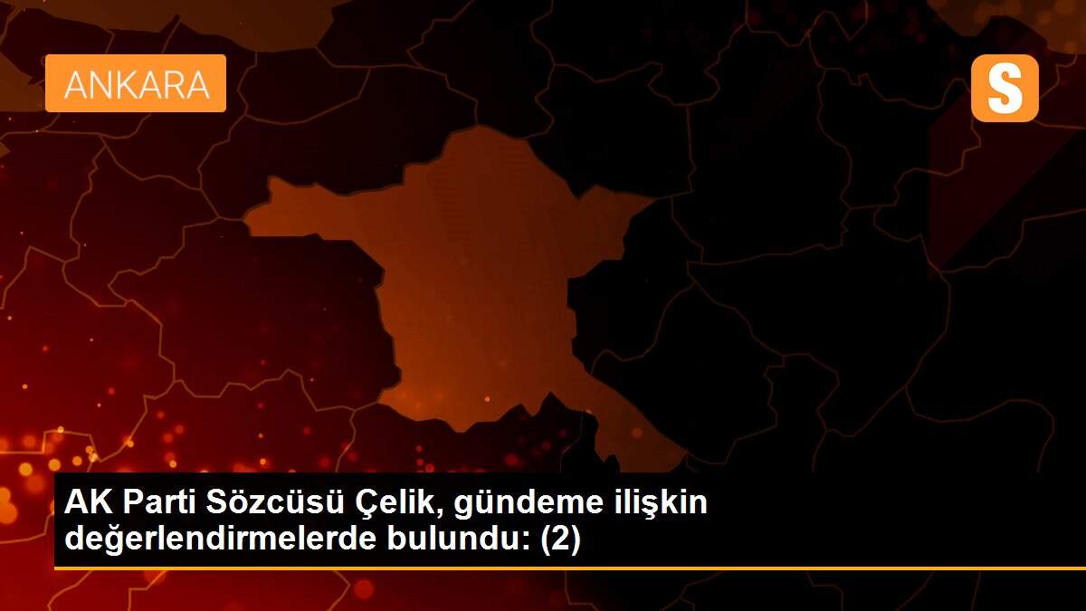 AK Parti Sözcüsü Çelik, gündeme ilişkin değerlendirmelerde bulundu: (2)