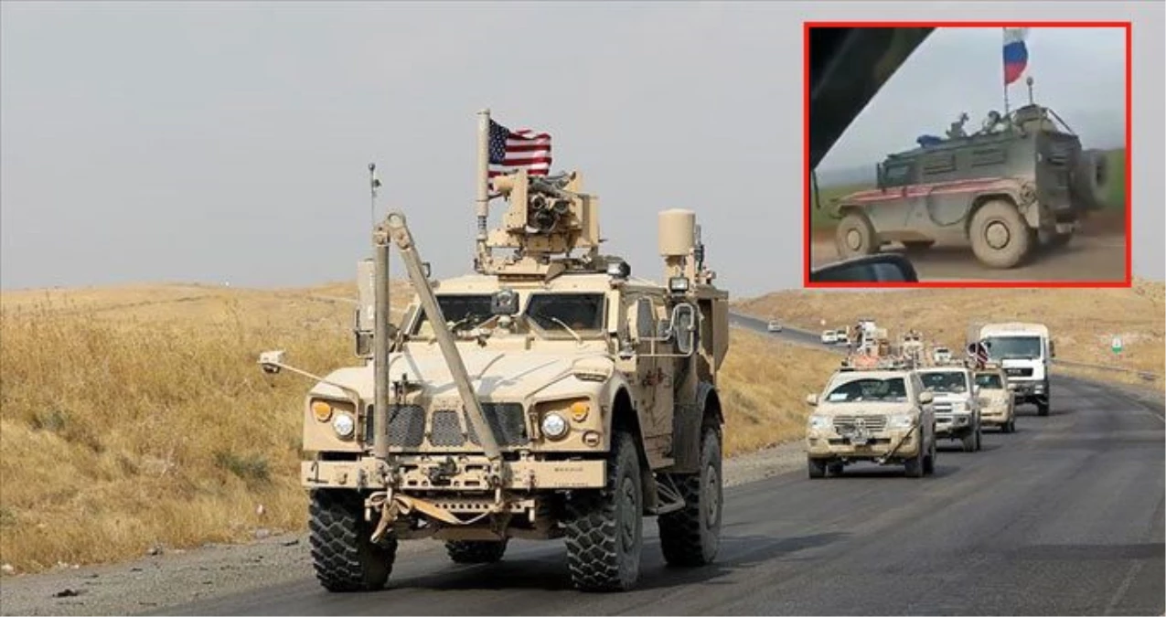 Suriye\'de tehlikeli gerginlik! ABD zırhlı aracı, Ruslara ait zırhlı aracın önüne kırdı