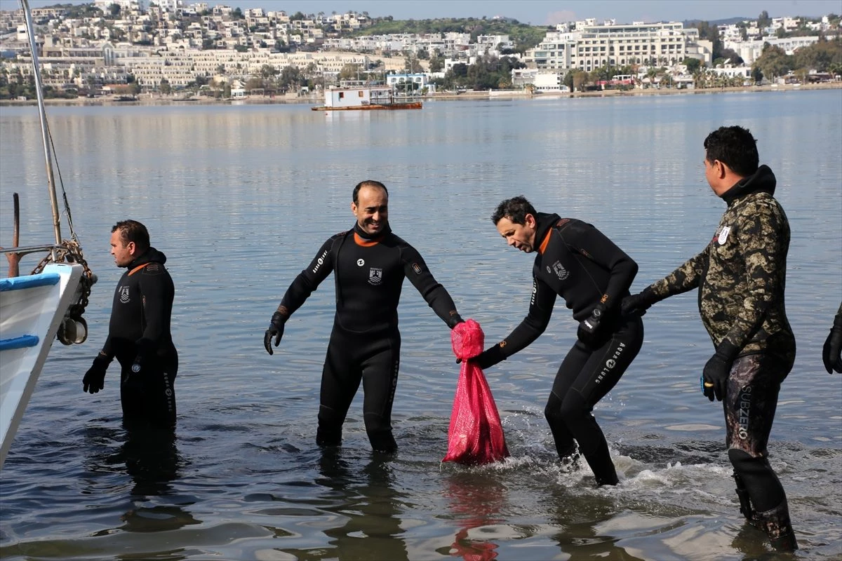 Bodrum\'da deniz dibi ve kıyı temizliğinde 116 kilogram atık toplandı