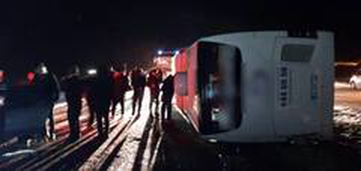 Kayseri\'deki otobüs kazasında 14 kişi yaralandı